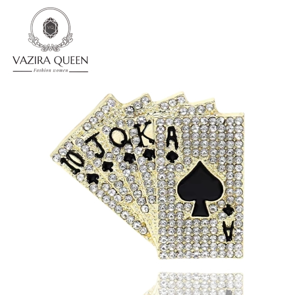 VQ Cards Brooch